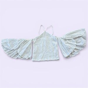 VENUS White Top with Dramatic Sleeves